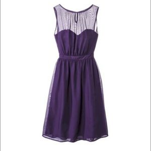Sleeveless Purple Chiffon Women's Dress